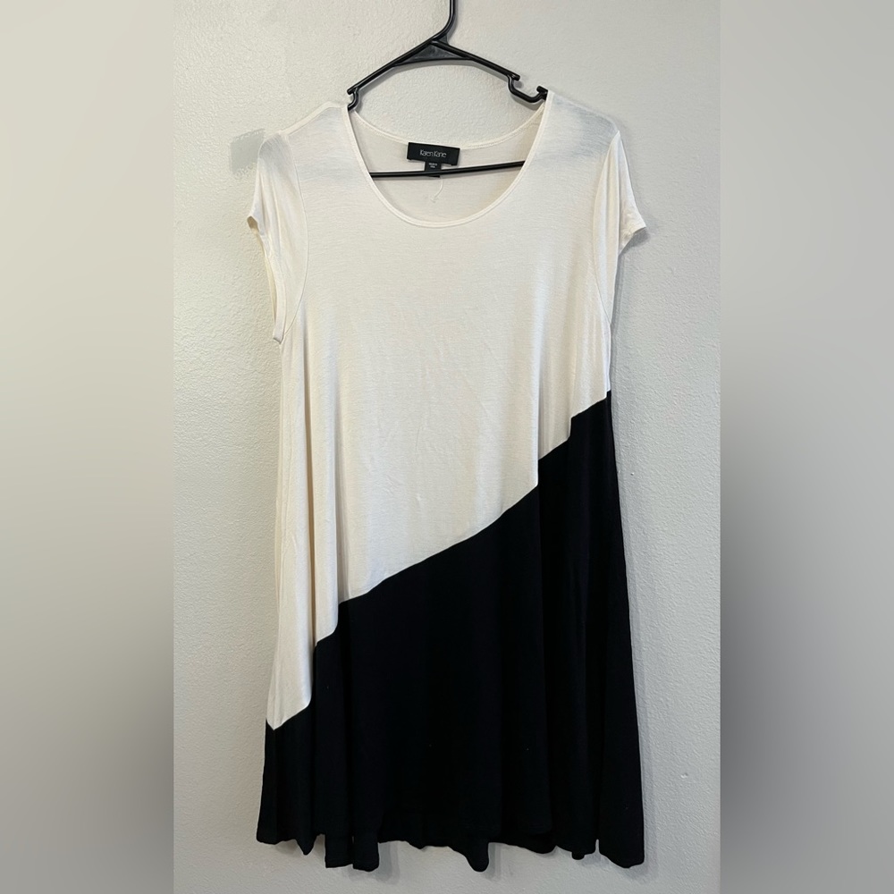 Black and white t-shirt dress